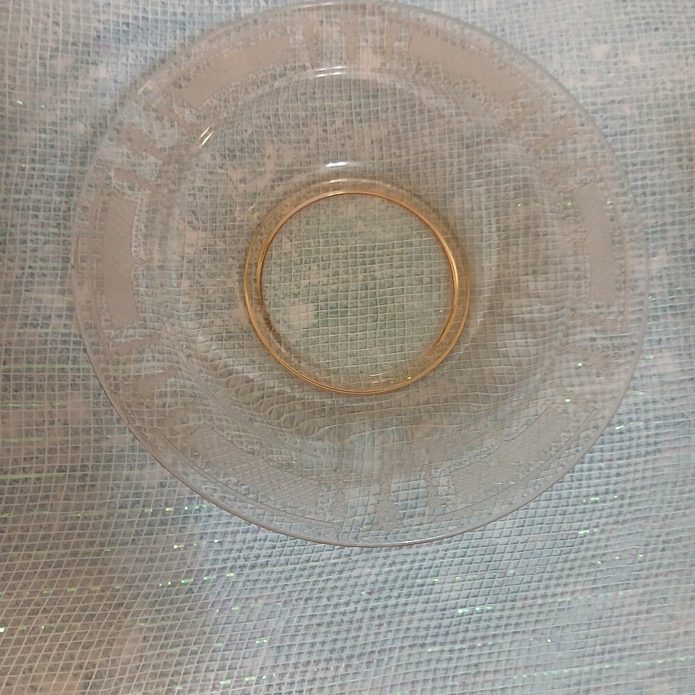 Elegant Pink Depression Glass Bowl